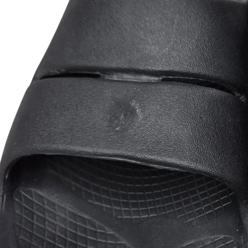 Oofos Ooahh Black Cushion Slide Sandals Men Everyday Loungewear M9 W11